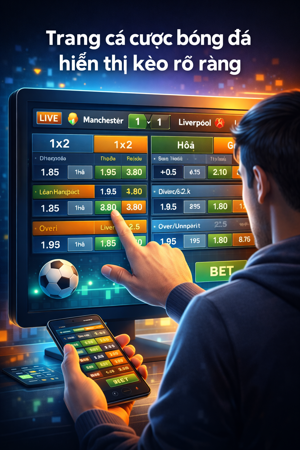 Hiển thị kèo rõ ràng giúp người chơi đọc trận chính xác hơn